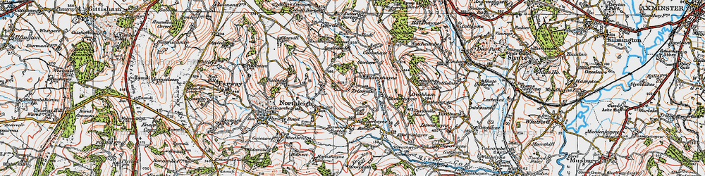 Old map of Barritshayes in 1919
