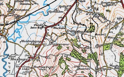 Old map of Bulmoor in 1919