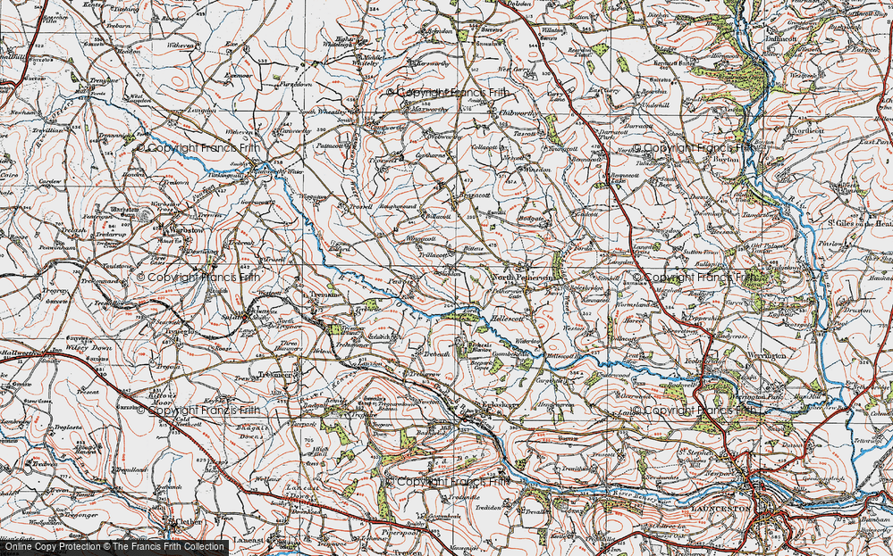 Old Map of Trillacott, 1919 in 1919