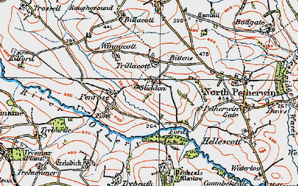 Old map of Trillacott in 1919
