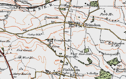 Old map of Trimdon in 1925