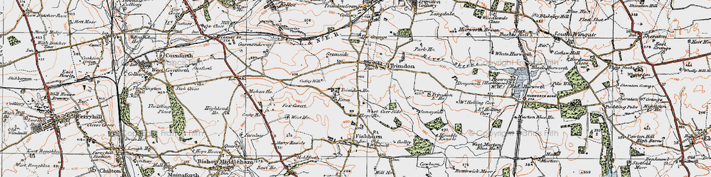 Old map of Trimdon in 1925