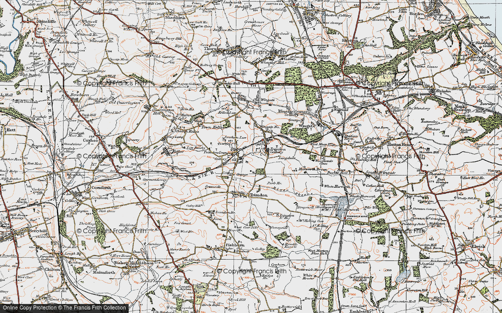 Old Map of Trimdon Grange, 1925 in 1925