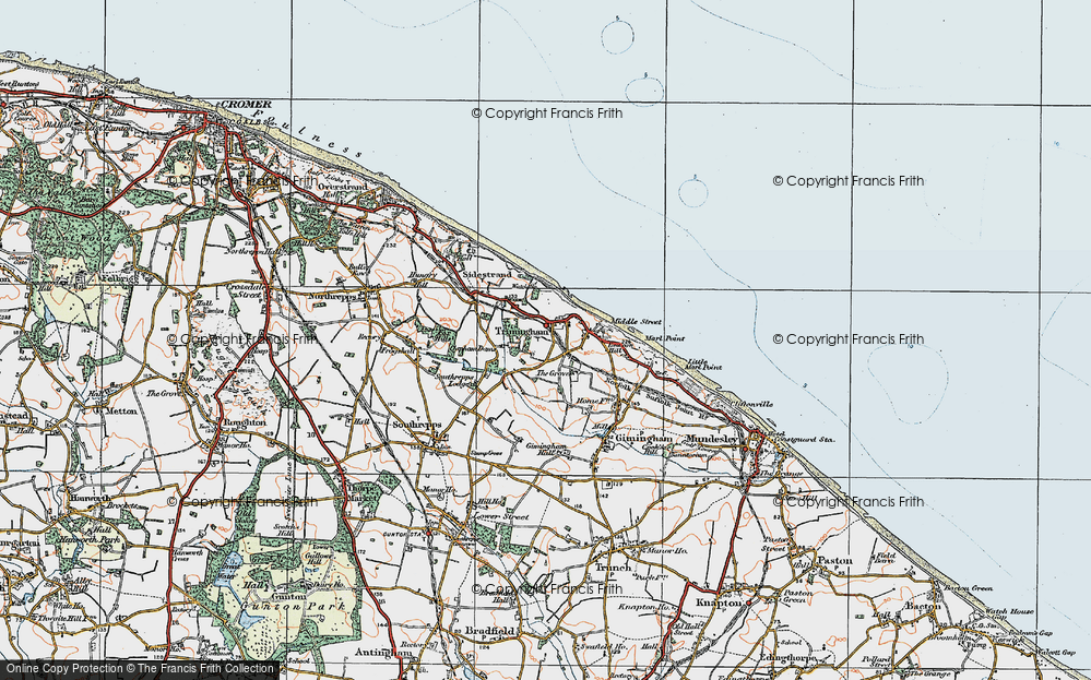 Old Map of Trimingham, 1922 in 1922