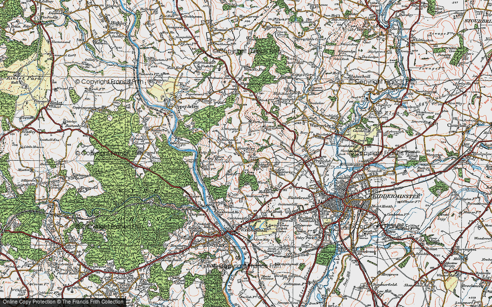 Old Map of Trimpley, 1921 in 1921