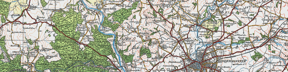Old map of Trimpley in 1921