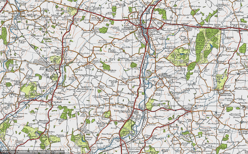 Old Map of Trims Green, 1919 in 1919