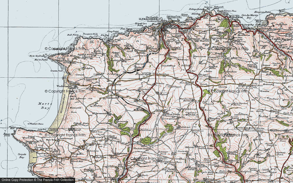 Old Map of Trimstone, 1919 in 1919