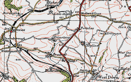 Old map of Trimstone in 1919