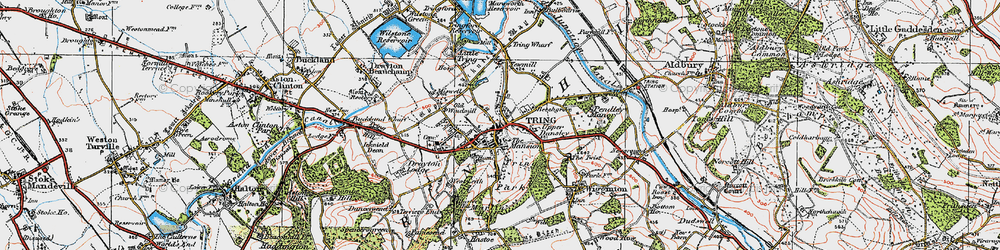 Old map of Tring in 1920