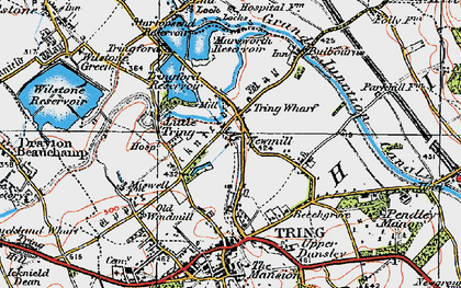 Old map of Tring Wharf in 1920