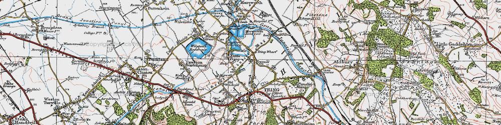 Old map of Tring Wharf in 1920