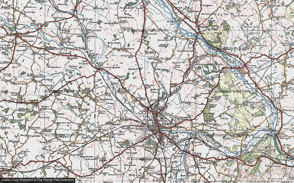 Old Map of Trinity Fields, 1921 in 1921