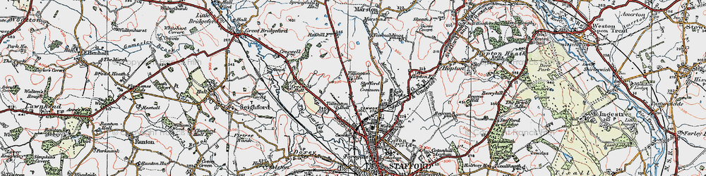 Old map of Trinity Fields in 1921