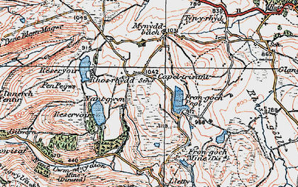 Old map of Trisant in 1922