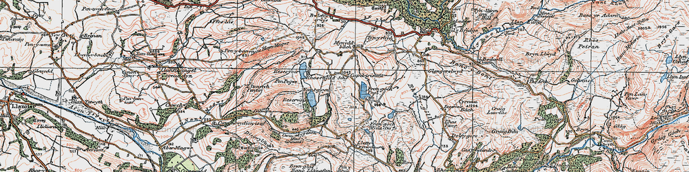 Old map of Trisant in 1922