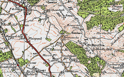 Old map of Triscombe in 1919
