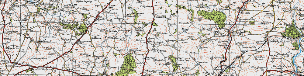 Old map of Trispen in 1919