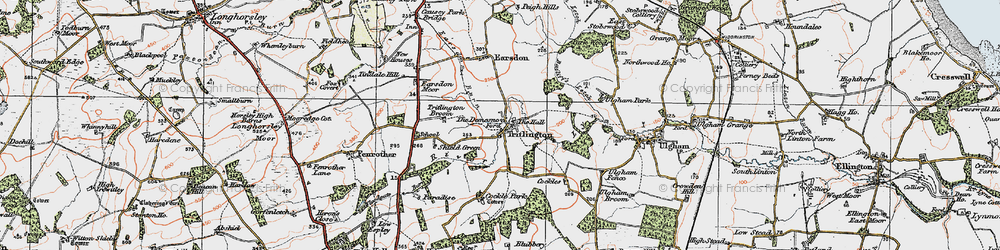Old map of Bailiff's Letch in 1925