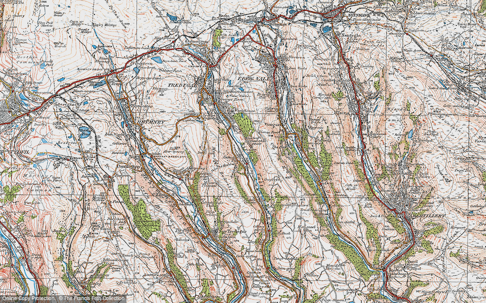 Old Map of Troearhiwgwair, 1919 in 1919