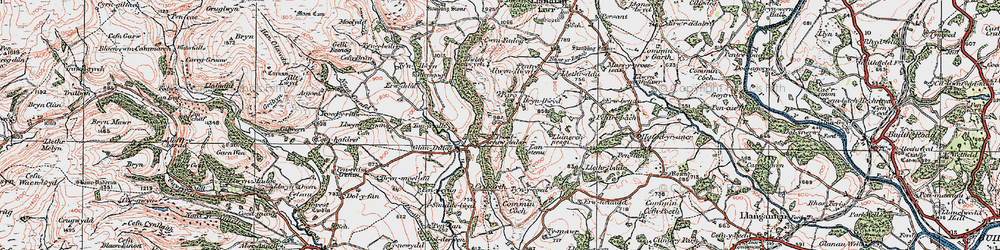 Old map of Troedrhiwdalar in 1923