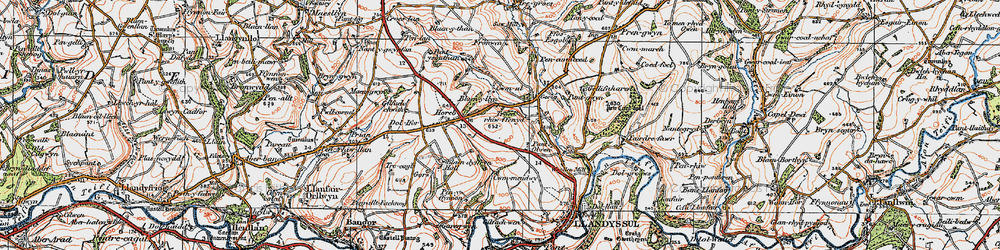 Old map of Troedrhiwffenyd in 1923