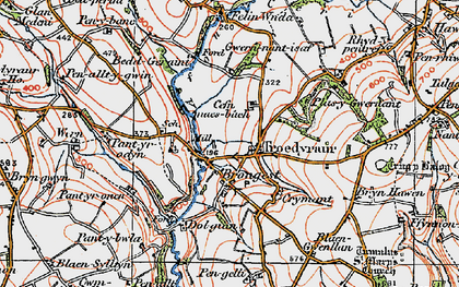 Old map of Troedyraur in 1923