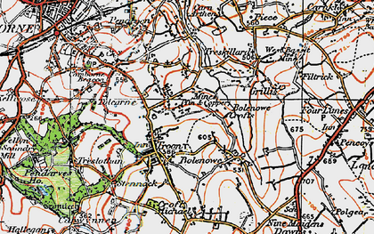 Old map of Troon in 1919