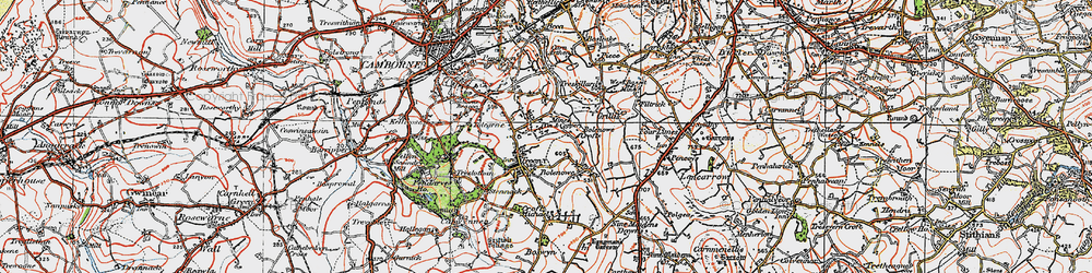 Old map of Troon in 1919
