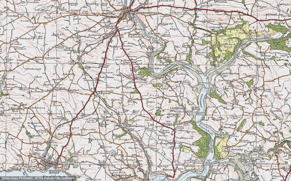 Old Map of Trooper's Inn, 1922 in 1922