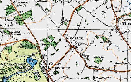 Old map of Black Hill in 1920