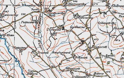 Old map of Troswell in 1919