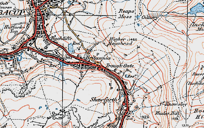Old map of Trough Gate in 1924