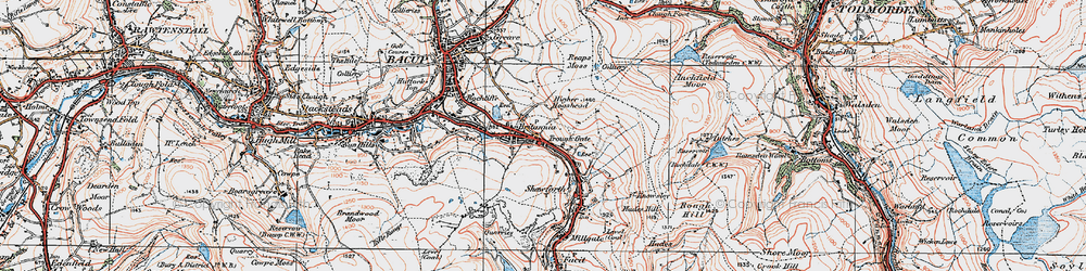 Old map of Trough Gate in 1924