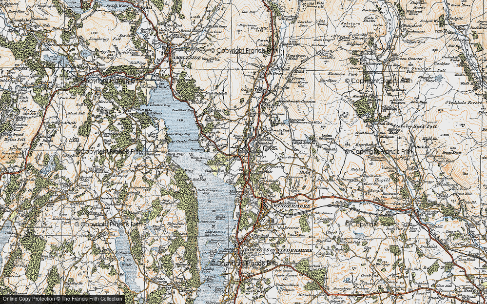 Old Map of Historic Map covering Briery Close in 1925