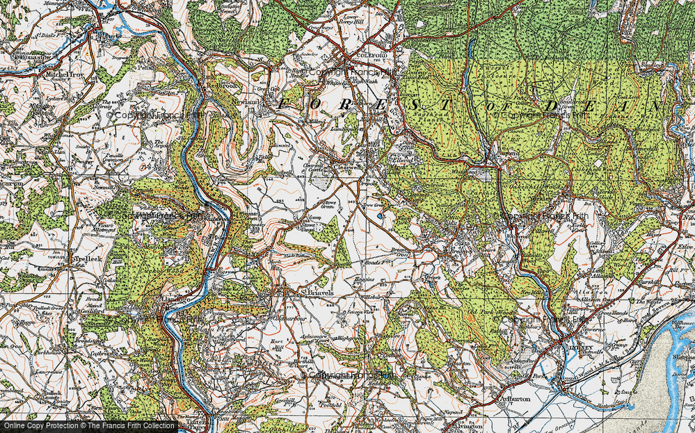 Old Map of Historic Map covering Bearse Common in 1919