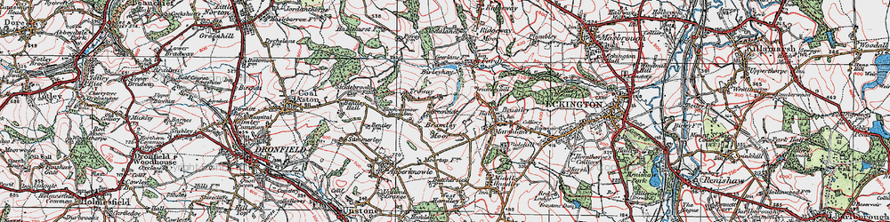 Old map of Troway in 1923