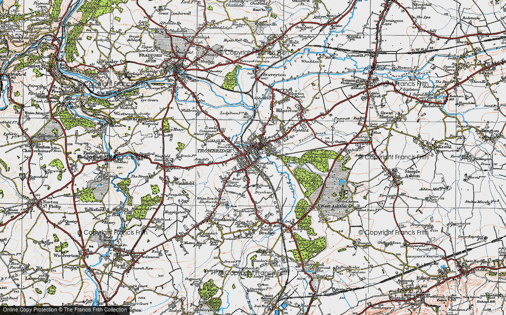 Old Map of Trowbridge, 1919 in 1919