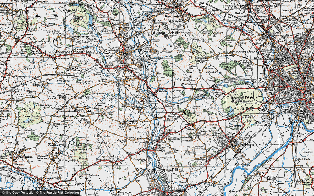 Old Map of Trowell, 1921 in 1921