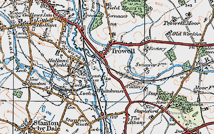 Old map of Trowell in 1921