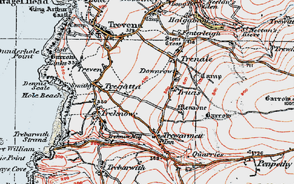 Old map of Trenale in 1919