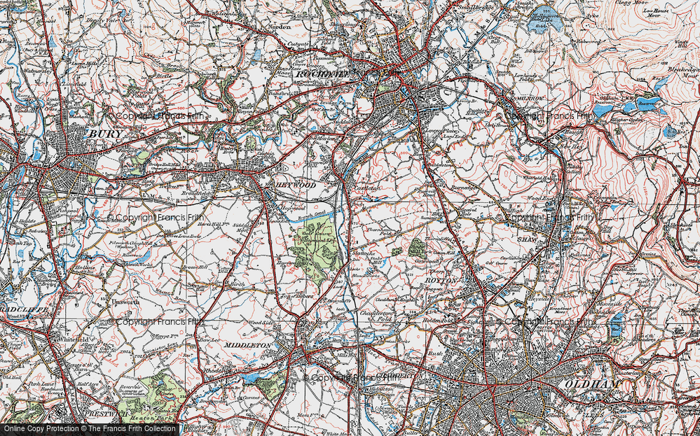 Old Map of Trub, 1924 in 1924