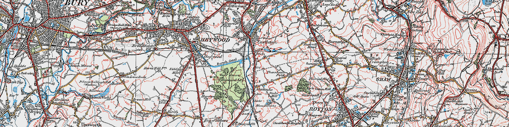 Old map of Trub in 1924