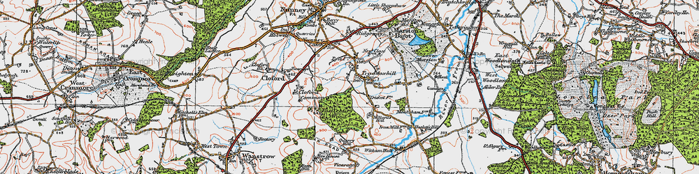 Old map of Trudoxhill in 1919