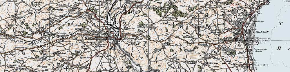 Old map of True Street in 1919