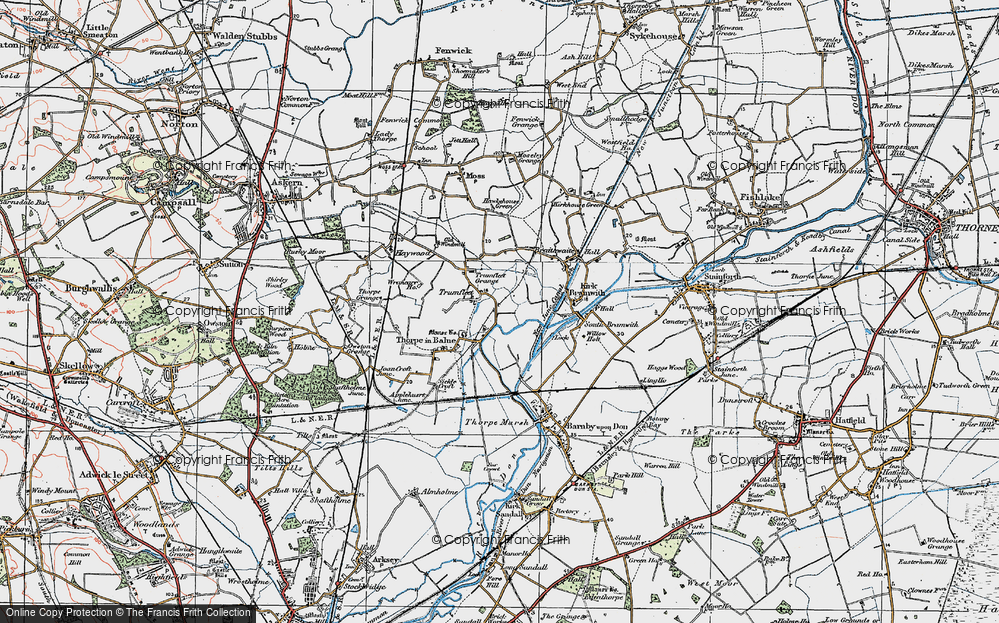 Old Map of Trumfleet, 1923 in 1923