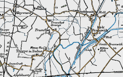 Old map of Trumfleet in 1923