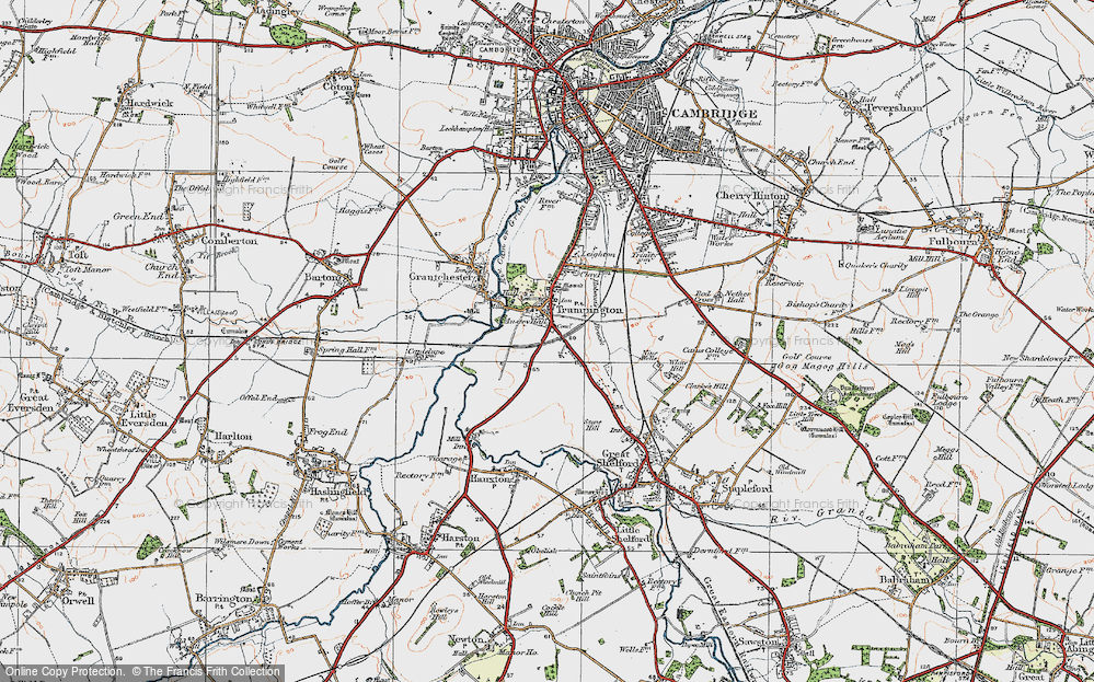 Old Map of Trumpington, 1920 in 1920