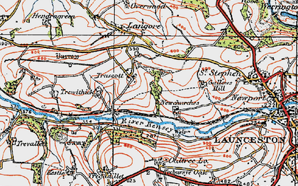 Old map of Truscott in 1919