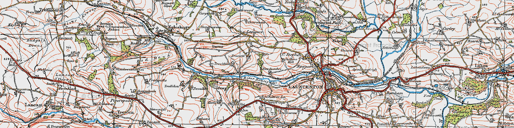 Old map of Truscott in 1919